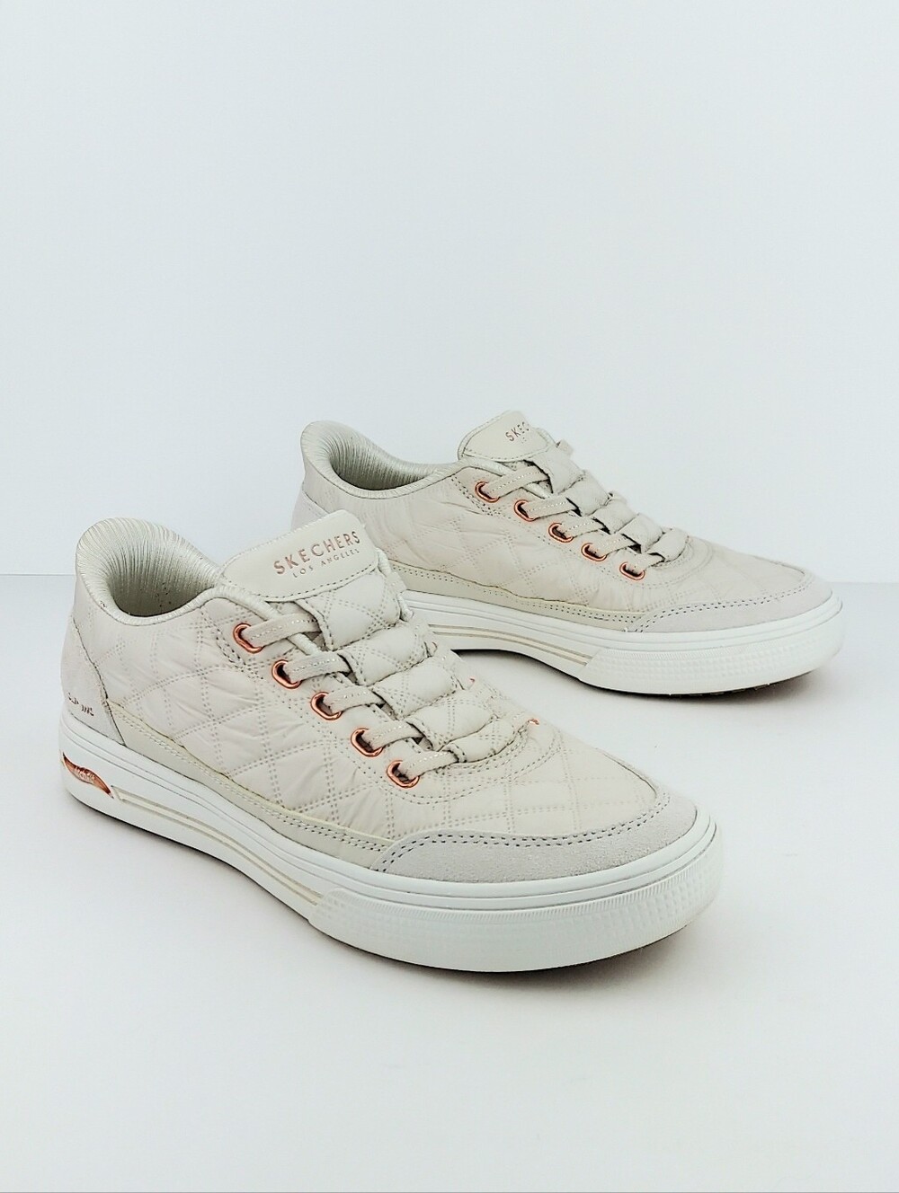 Skechers Slip-Ins Arch Fit Arcade Sneakers Off-White 7.5 - Picture 2 of 14